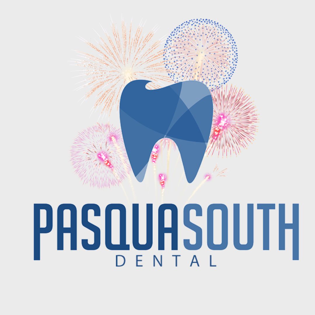 Pasqua South Dental logo with fireworks for New Years